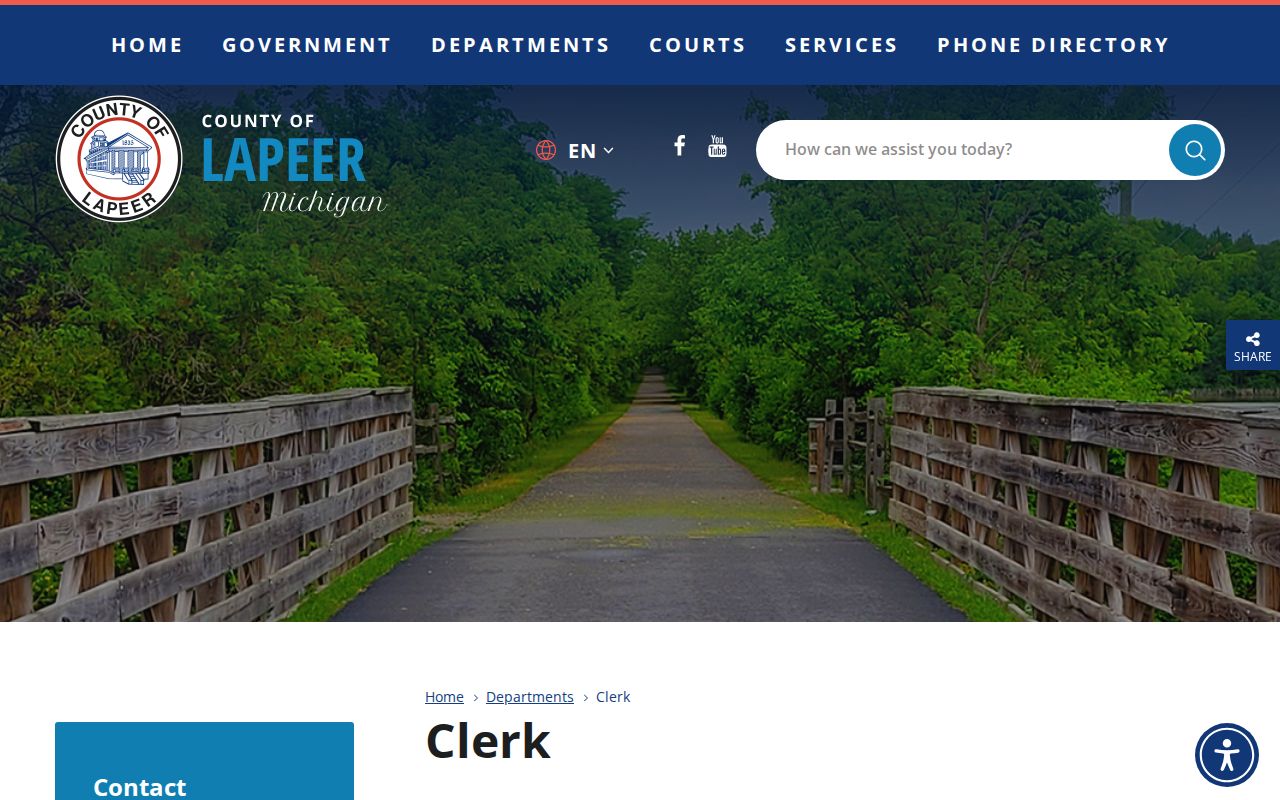 Lapeer County criminal docket research at the County Clerk records office