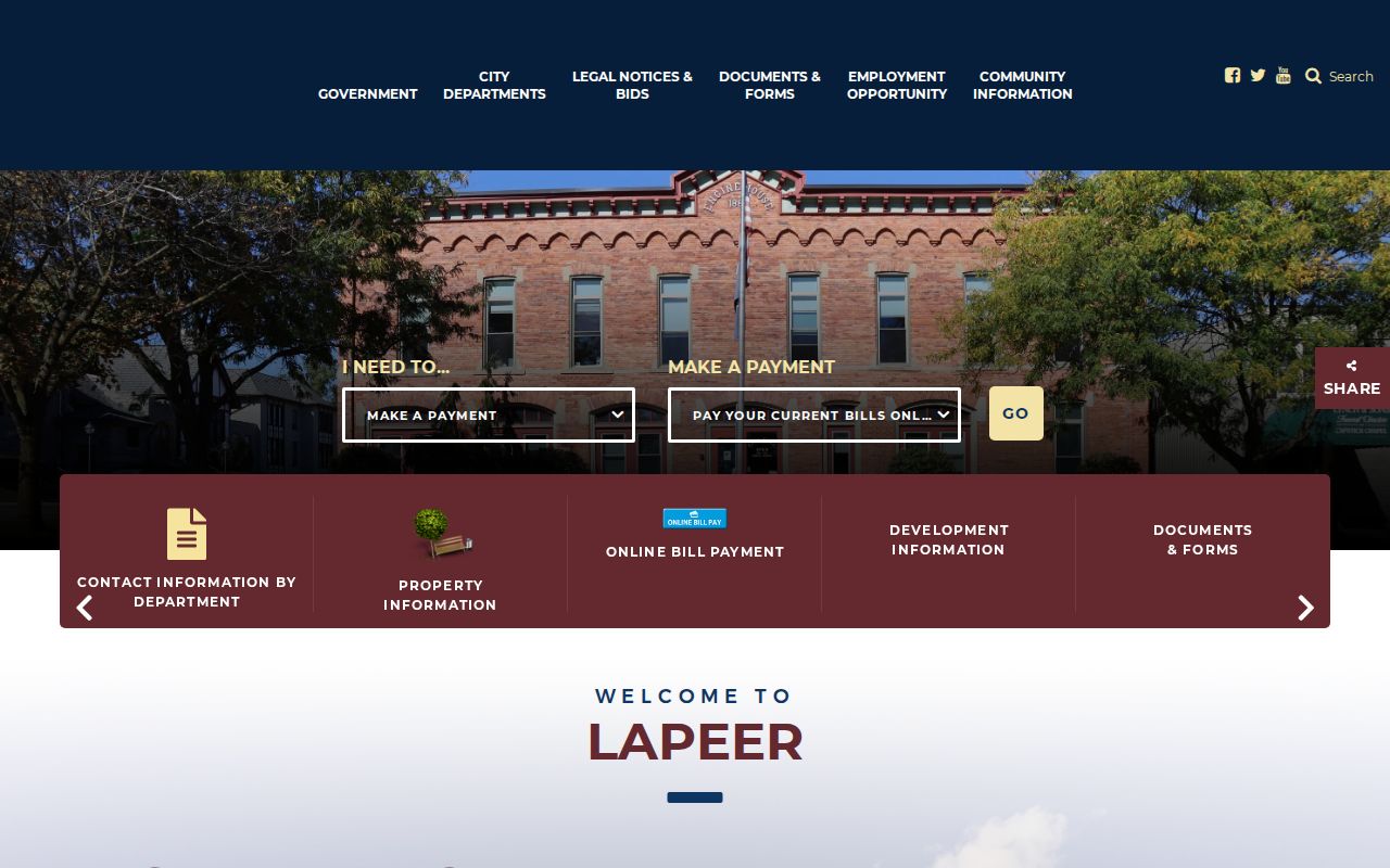 Lapeer court record and docket routing at City of Lapeer government